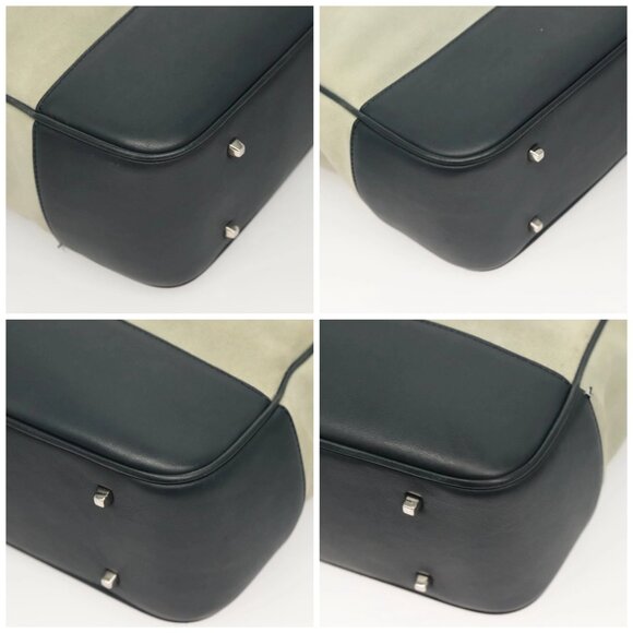 LOEWE Hand Bag Suede Leather Gray Silver Auth - Picture 15 of 16